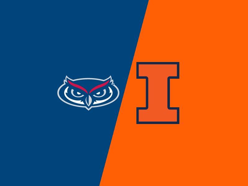 Clash at Memorial Stadium: Florida Atlantic Owls vs Illinois Fighting Illini in College Football...