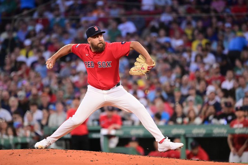 Jun 28, 2024; Boston, Massachusetts, USA; Boston Red Sox pitcher Greg Weissert (57) pitches against the San Diego Padres during the fifth inning at Fenway Park. Mandatory Credit: Eric Canha-USA TODAY Sports