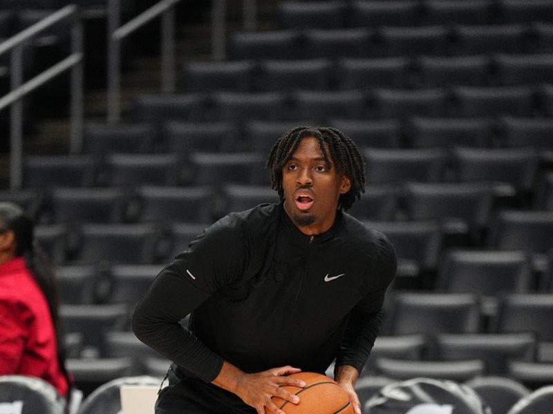 LOS ANGELES, CA - MARCH 24: Tyrese Maxey #0 of the Philadelphia 76ers warms up before the game against the LA Clippers on March 24, 2024 at Crypto.Com Arena in Los Angeles, California. NOTE TO USER: User expressly acknowledges and agrees that, by downloading and/or using this Photograph, user is consenting to the terms and conditions of the Getty Images License Agreement. Mandatory Copyright Notice: Copyright 2024 NBAE (Photo by Garrett Ellwood/NBAE via Getty Images)