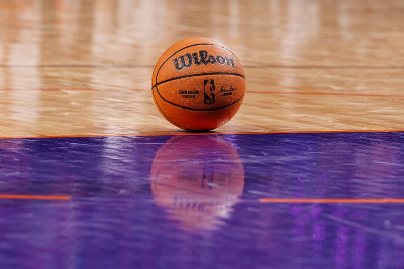 PHOENIX, AZ - OCTOBER 28: A generic basketball photo of the Official Wilson basketball during the game between the Los Angeles Lakers and the Phoenix Suns on October 28, 2024 at Footprint Center in Phoenix, Arizona. NOTE TO USER: User expressly acknowledges and agrees that, by downloading and or using this photograph, user is consenting to the terms and conditions of the Getty Images License Agreement. Mandatory Copyright Notice: Copyright 2024 NBAE (Photo by Kate Frese/NBAE via Getty Images)