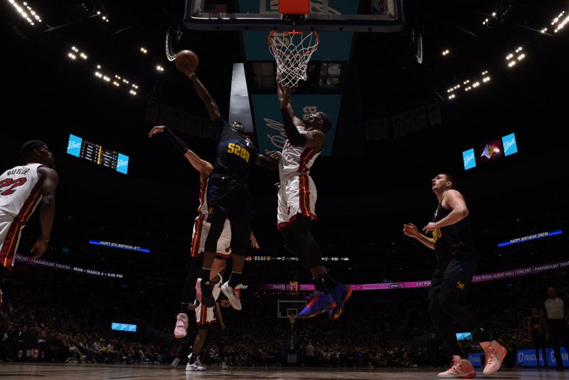 DENVER, CO - FEBRUARY 29: Reggie Jackson #7 of the Denver Nuggets shoots the ball during the game against the Miami Heat on February 29, 2024 at the Ball Arena in Denver, Colorado. NOTE TO USER: User expressly acknowledges and agrees that, by downloading and/or using this Photograph, user is consenting to the terms and conditions of the Getty Images License Agreement. Mandatory Copyright Notice: Copyright 2024 NBAE (Photo by Garrett Ellwood/NBAE via Getty Images)