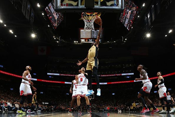 TORONTO, CANADA - NOVEMBER 24:  Precious Achiuwa #5 of the Toronto Raptors goes to the basket during the game during the In-Season Tournament on November 24, 2023 at the Scotiabank Arena in Toronto, Ontario, Canada.  NOTE TO USER: User expressly acknowledges and agrees that, by downloading and or using this Photograph, user is consenting to the terms and conditions of the Getty Images License Agreement.  Mandatory Copyright Notice: Copyright 2023 NBAE (Photo by Vaughn Ridley/NBAE via Getty Images)