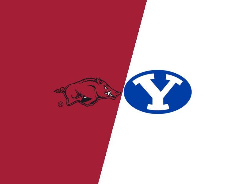 Clash at Donald W. Reynolds Razorback Stadium: BYU Cougars Face Arkansas Razorbacks in Football...