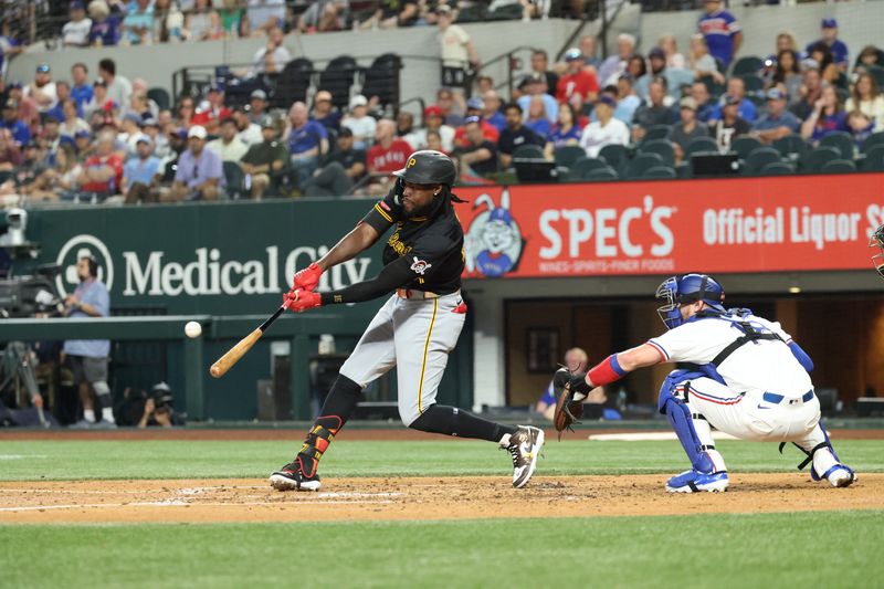 Aug 20, 2024; Arlington, Texas, USA; Texas Rangers starting pitcher Cody Bradford (61) throws during the first inning against the Pittsburgh Pirates  at Globe Life Field. Mandatory Credit: Kevin Jairaj-USA TODAY Sports