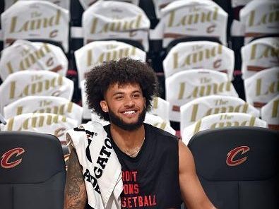 CLEVELAND, OH - NOVEMBER 17: Isaiah Livers #12 of the Detroit Pistons smiles before the game against the Cleveland Cavaliers during the In-Season Tournament on November 17, 2023 at Rocket Mortgage FieldHouse in Cleveland, Ohio. NOTE TO USER: User expressly acknowledges and agrees that, by downloading and/or using this Photograph, user is consenting to the terms and conditions of the Getty Images License Agreement. Mandatory Copyright Notice: Copyright 2023 NBAE (Photo by David Liam Kyle/NBAE via Getty Images)