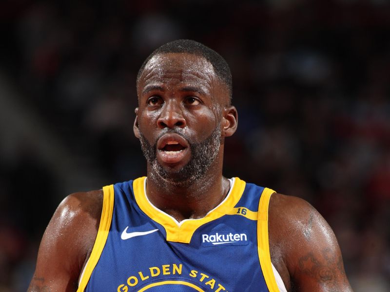 PORTLAND, OR - OCTOBER 23: Draymond Green #23 of the Golden State Warriors looks on during the game against the Portland Trail Blazers on October 23, 2024 at the Moda Center Arena in Portland, Oregon. NOTE TO USER: User expressly acknowledges and agrees that, by downloading and or using this photograph, user is consenting to the terms and conditions of the Getty Images License Agreement. Mandatory Copyright Notice: Copyright 2024 NBAE (Photo by Cameron Browne/NBAE via Getty Images)