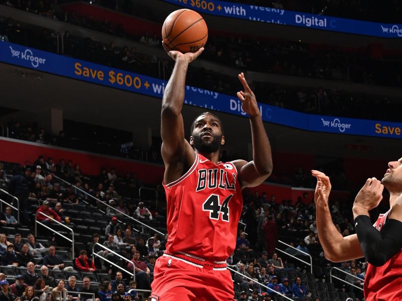 DETROIT, MI - NOVEMBER 18: Patrick Williams #44 of the Chicago Bulls drives to the basket during the game against the Detroit Pistons on November 18, 2024 at Little Caesars Arena in Detroit, Michigan. NOTE TO USER: User expressly acknowledges and agrees that, by downloading and/or using this photograph, User is consenting to the terms and conditions of the Getty Images License Agreement. Mandatory Copyright Notice: Copyright 2024 NBAE (Photo by Chris Schwegler/NBAE via Getty Images)