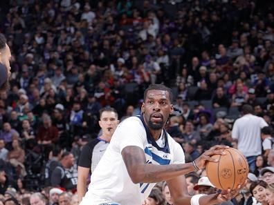 SACRAMENTO, CA - DECEMBER 23: Naz Reid #11 of the Minnesota Timberwolves looks to pass the ball during the game against the Sacramento Kings on December 23, 2023 at Golden 1 Center in Sacramento, California. NOTE TO USER: User expressly acknowledges and agrees that, by downloading and or using this Photograph, user is consenting to the terms and conditions of the Getty Images License Agreement. Mandatory Copyright Notice: Copyright 2023 NBAE (Photo by Rocky Widner/NBAE via Getty Images)