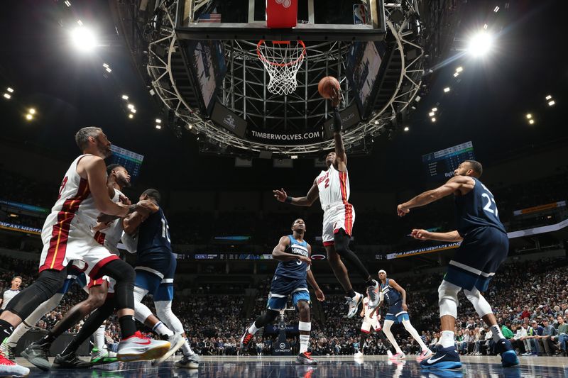 MINNEAPOLIS, MN -  NOVEMBER 10: Terry Rozier #2 of the Miami Heat shoots the ball during the game against the Minnesota Timberwolves on November 10, 2024 at Target Center in Minneapolis, Minnesota. NOTE TO USER: User expressly acknowledges and agrees that, by downloading and or using this Photograph, user is consenting to the terms and conditions of the Getty Images License Agreement. Mandatory Copyright Notice: Copyright 2024 NBAE (Photo by David Sherman/NBAE via Getty Images)