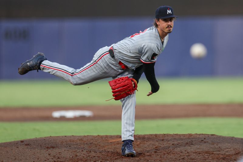 May 27, 2025; Tampa, Florida, USA; Minnesota Twins pitcher Joe Ryan (41) throws a pitch against the Tampa Bay Rays in the third inning at George M. Steinbrenner Field. Mandatory Credit: Nathan Ray Seebeck-Imagn Images