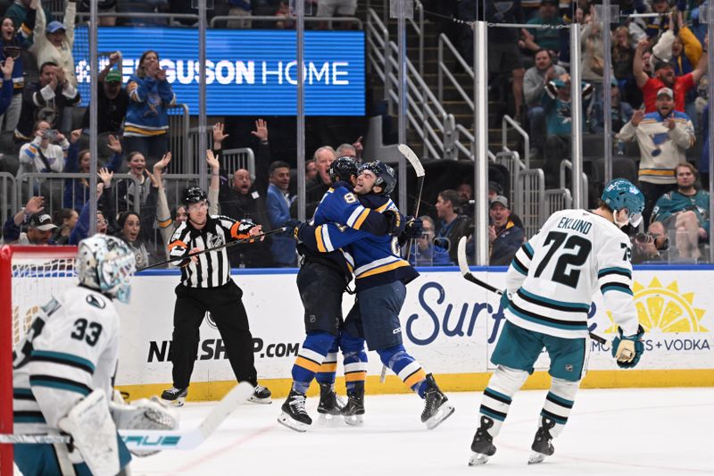 St. Louis Blues vs San Jose Sharks: did Dylan Holloway’s overtime finish follow Joel Hofer’s 24-...