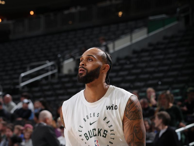 MILWAUKEE, WI - OCTOBER 10: Gary Trent Jr. #33 of the Milwaukee Bucks shoots the ball before the game against the Los Angeles Lakers during a preseason game on October 10, 2024 at Fiserv Forum Center in Milwaukee, Wisconsin. NOTE TO USER: User expressly acknowledges and agrees that, by downloading and or using this Photograph, user is consenting to the terms and conditions of the Getty Images License Agreement. Mandatory Copyright Notice: Copyright 2024 NBAE (Photo by Gary Dineen/NBAE via Getty Images).