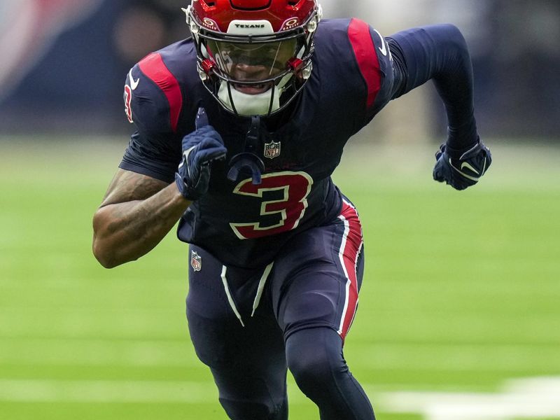 Houston Texans wide receiver Tank Dell (3) plays during the first half of an NFL football game against the Arizona Cardinals, Sunday, Nov. 19, 2023, in Houston. (AP Photo/Eric Christian Smith)