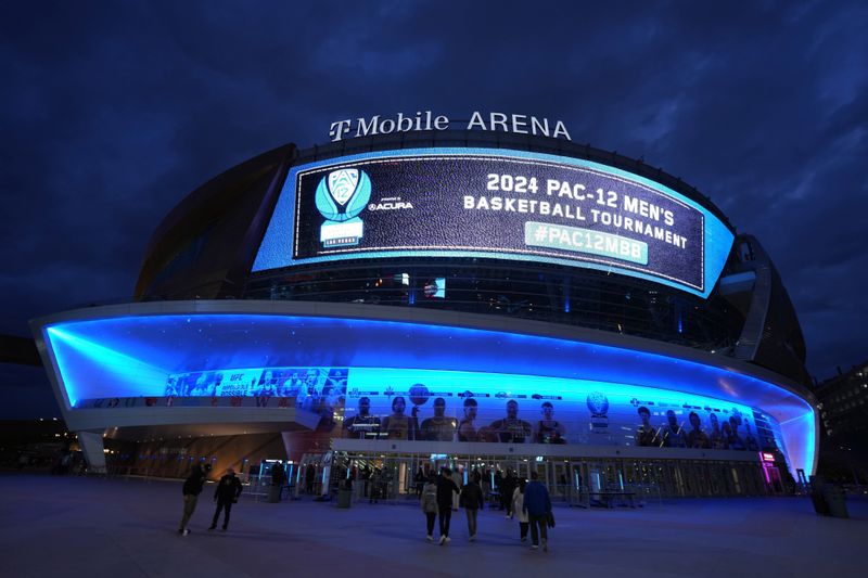 Mar 14, 2024; Las Vegas, NV, USA; A general overall view of the T-Mobile Arena. Mandatory Credit: Kirby Lee-USA TODAY Sports