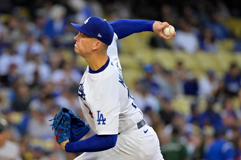 Oct 9, 2023; Los Angeles, California, USA; Los Angeles Dodgers starting pitcher Bobby Miller (70) throws a pitch against the Arizona Diamondbacks during the first inning for game two of the NLDS for the 2023 MLB playoffs at Dodger Stadium. Mandatory Credit: Jayne Kamin-Oncea-USA TODAY Sports