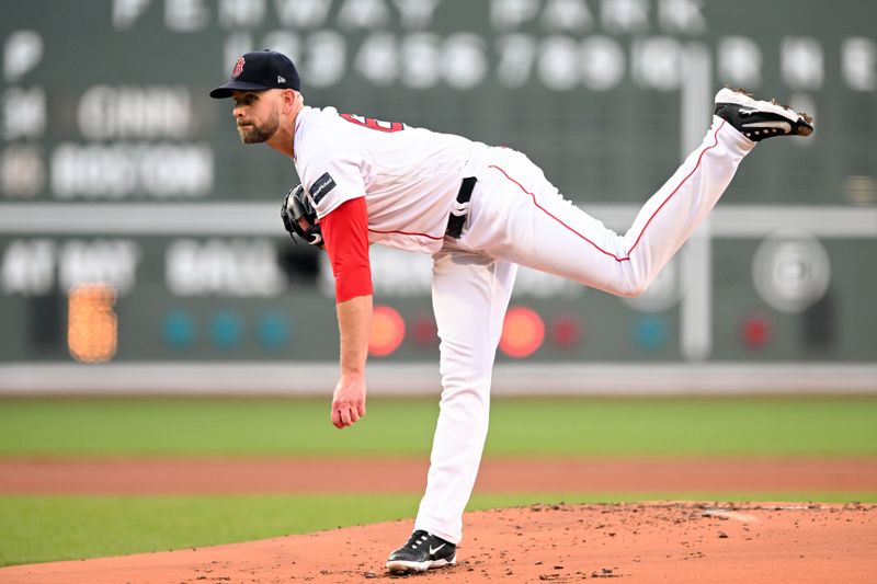 May 31, 2023; Boston, Massachusetts, USA; Boston Red Sox starting pitcher James Paxton (65) pitches against the Cincinnati Reds during the first inning at Fenway Park. Mandatory Credit: Brian Fluharty-USA TODAY Sports