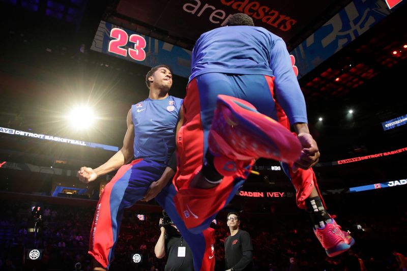 DETROIT, MI - MARCH 15: Cade Cunningham #2 of the Detroit Pistons is introduced before the game against the Miami Heat on March 15, 2024 at Little Caesars Arena in Detroit, Michigan. NOTE TO USER: User expressly acknowledges and agrees that, by downloading and/or using this photograph, User is consenting to the terms and conditions of the Getty Images License Agreement. Mandatory Copyright Notice: Copyright 2024 NBAE (Photo by Brian Sevald/NBAE via Getty Images)