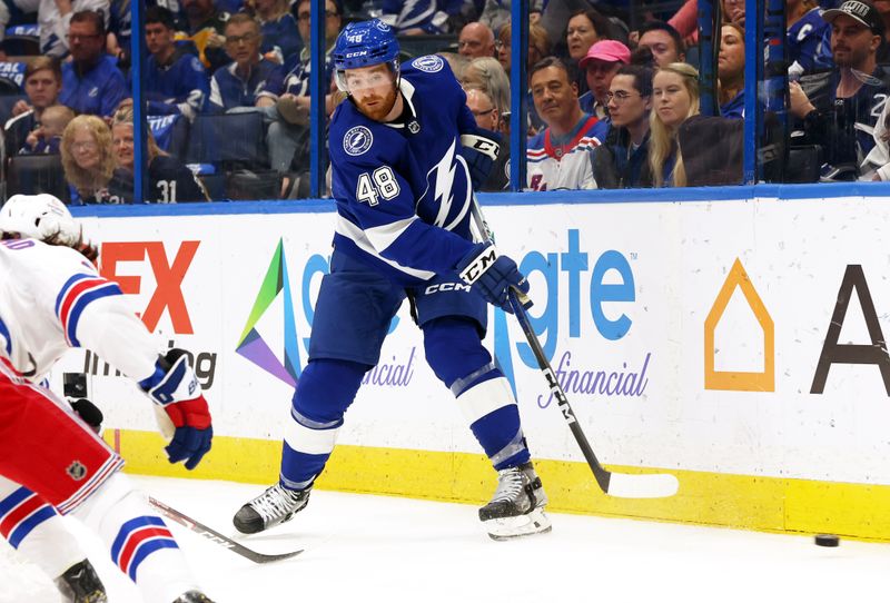 Mar 14, 2024; Tampa, Florida, USA; during the second period at Amalie Arena. Mandatory Credit: Kim Klement Neitzel-USA TODAY Sports