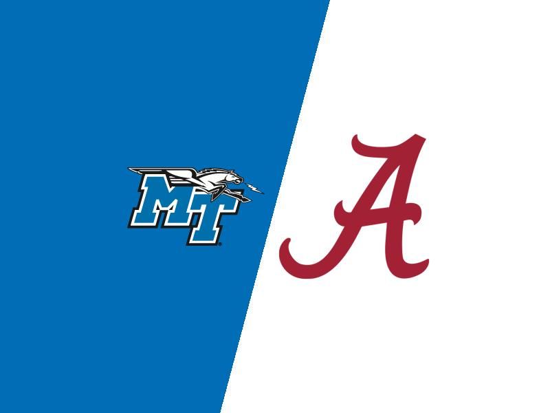 Middle Tennessee Blue Raiders and Alabama Crimson Tide Set to Clash in Highly Anticipated Matchu...