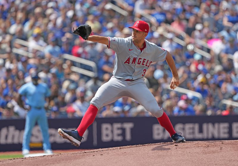 Aug 25, 2024; Toronto, Ontario, CAN; Los Angeles Angels starting pitcher Tyler Anderson (31) throws a pitch against the Toronto Blue Jays during the first inning at Rogers Centre. Mandatory Credit: Nick Turchiaro-USA TODAY Sports