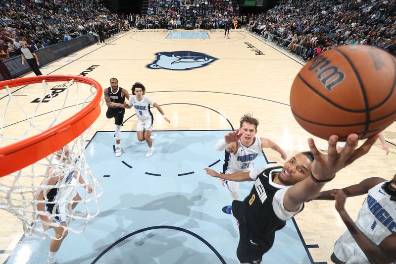 MEMPHIS, TN - JANUARY 26:  Ziaire Williams #8 of the Memphis Grizzlies drives to the basket during the game against the Orlando Magic on January 26, 2024 at FedExForum in Memphis, Tennessee. NOTE TO USER: User expressly acknowledges and agrees that, by downloading and or using this photograph, User is consenting to the terms and conditions of the Getty Images License Agreement. Mandatory Copyright Notice: Copyright 2024 NBAE (Photo by Joe Murphy/NBAE via Getty Images)