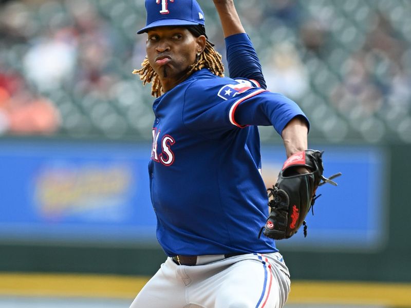 Apr 18, 2024; Detroit, Michigan, USA;  Texas Rangers pitcher Jose Urena (54) throws a pitch against the Detroit Tigers in the fifth inning at Comerica Park. Mandatory Credit: Lon Horwedel-USA TODAY Sports