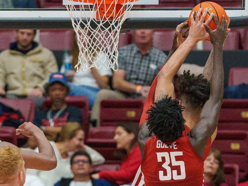 Feb 23, 2023; Stanford, California, USA;  Washington State Cougars forward DJ Rodman (11) grabs the rebound against the Stanford Cardinal during the second half at Maples Pavilion. Mandatory Credit: Neville E. Guard-USA TODAY Sports