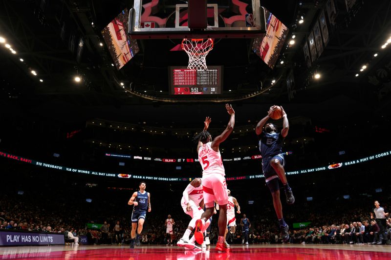 TORONTO, CANADA - JANUARY 22: Vince Williams Jr. #5 of the Memphis Grizzlies drives to the basket during the game against the Toronto Raptors on January 22, 2024 at the Scotiabank Arena in Toronto, Ontario, Canada.  NOTE TO USER: User expressly acknowledges and agrees that, by downloading and or using this Photograph, user is consenting to the terms and conditions of the Getty Images License Agreement.  Mandatory Copyright Notice: Copyright 2024 NBAE (Photo by Mark Blinch/NBAE via Getty Images)