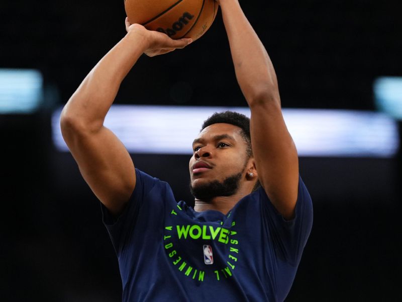 SAN ANTONIO, TX - NOVEMBER 2: PJ Dozier #35 of the Minnesota Timberwolves warms up before the game against the San Antonio Spurs on November 2, 2024 at the Frost Bank Center in San Antonio, Texas. NOTE TO USER: User expressly acknowledges and agrees that, by downloading and or using this photograph, user is consenting to the terms and conditions of the Getty Images License Agreement. Mandatory Copyright Notice: Copyright 2024 NBAE (Photos by Cooper Neill/NBAE via Getty Images)