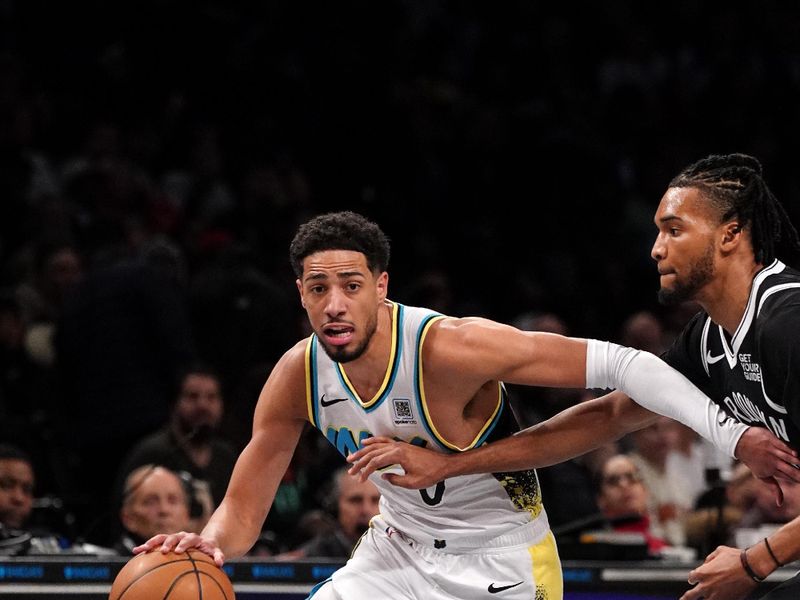 BROOKLYN, NY - January 6: Tyrese Haliburton #0 of the Indiana Pacers handles the ball during the game against the Brooklyn Nets on January 6, 2025 at Barclays Center in Brooklyn, New York. NOTE TO USER: User expressly acknowledges and agrees that, by downloading and or using this Photograph, user is consenting to the terms and conditions of the Getty Images License Agreement. Mandatory Copyright Notice: Copyright 2025 NBAE (Photo by Catalina Fragoso/NBAE via Getty Images)