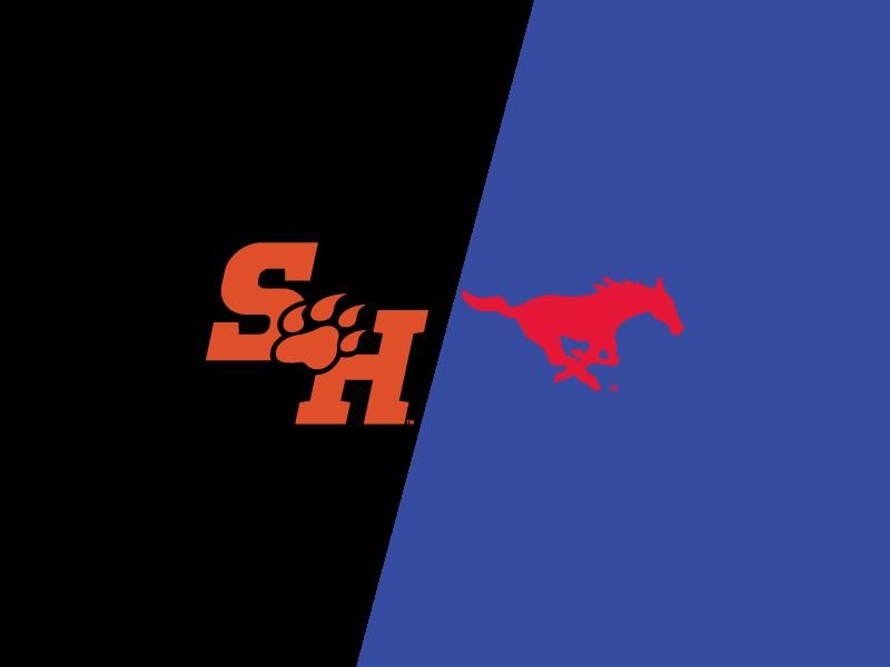 Sam Houston State Bearkats Clash with SMU Mustangs at Moody Coliseum in Women's Basketball Showd...