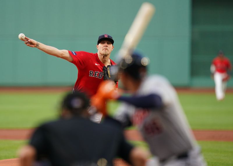 May 31, 2024; Boston, Massachusetts, USA;  Boston Red Sox starting pitcher Tanner Houck (89) throws a pitch against the Detroit Tigers in the first inning at Fenway Park. Mandatory Credit: David Butler II-USA TODAY Sports