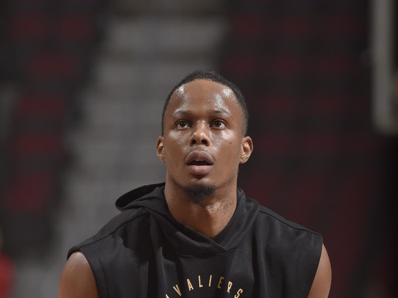 CLEVELAND, OH - DECEMBER 13: Isaac Okoro #35 of the Cleveland Cavaliers warms up before the game against the Washington Wizards on December 13, 2024 at Rocket Mortgage FieldHouse in Cleveland, Ohio. NOTE TO USER: User expressly acknowledges and agrees that, by downloading and/or using this Photograph, user is consenting to the terms and conditions of the Getty Images License Agreement. Mandatory Copyright Notice: Copyright 2024 NBAE (Photo by David Liam Kyle/NBAE via Getty Images)