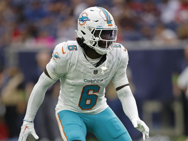 Miami Dolphins cornerback Trill Williams (6) in action during an NFL preseason football game against the Houston Texans, Saturday, Aug. 19, 2023, in Houston. (AP Photo/Tyler Kaufman)