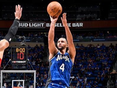 ORLANDO, FL - OCTOBER 25: Jalen Suggs #4 of the Orlando Magic shoots the ball during the game against the Houston Rockets on October 25, 2023 at Amway Center in Orlando, Florida. NOTE TO USER: User expressly acknowledges and agrees that, by downloading and or using this photograph, User is consenting to the terms and conditions of the Getty Images License Agreement. Mandatory Copyright Notice: Copyright 2023 NBAE (Photo by Fernando Medina/NBAE via Getty Images)