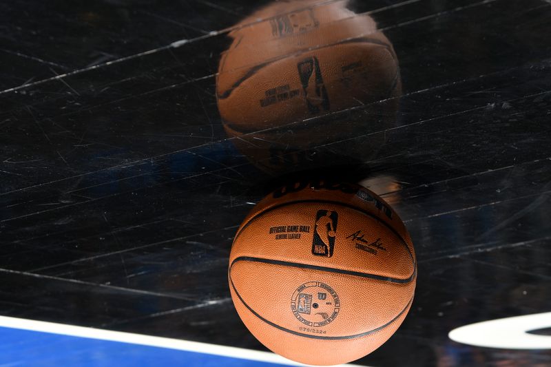 ORLANDO, FL - JANUARY 19: A generic basketball photo of the Official Wilson basketball on January 19, 2024 at the Kia Center in Orlando, Florida. NOTE TO USER: User expressly acknowledges and agrees that, by downloading and or using this photograph, User is consenting to the terms and conditions of the Getty Images License Agreement. Mandatory Copyright Notice: Copyright 2024 NBAE (Photo by Fernando Medina/NBAE via Getty Images)