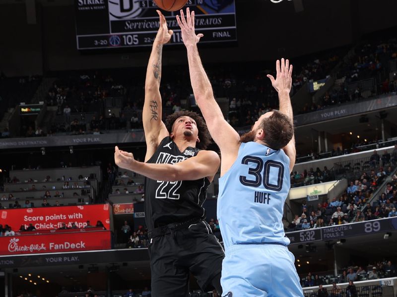 MEMPHIS, TN - DECEMBER 13: Jalen Wilson #22 of the Brooklyn Nets drives to the basket during the game against the Memphis Grizzlies on December 13, 2024 at FedExForum in Memphis, Tennessee. NOTE TO USER: User expressly acknowledges and agrees that, by downloading and or using this photograph, User is consenting to the terms and conditions of the Getty Images License Agreement. Mandatory Copyright Notice: Copyright 2024 NBAE (Photo by Joe Murphy/NBAE via Getty Images)