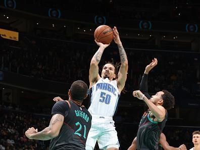 WASHINGTON, DC -? DECEMBER 26:  Cole Anthony #50 of the Orlando Magic shoots the ball during the game  on December 26, 2023 at Capital One Arena in Washington, DC. NOTE TO USER: User expressly acknowledges and agrees that, by downloading and or using this Photograph, user is consenting to the terms and conditions of the Getty Images License Agreement. Mandatory Copyright Notice: Copyright 2023 NBAE (Photo by Stephen Gosling/NBAE via Getty Images)