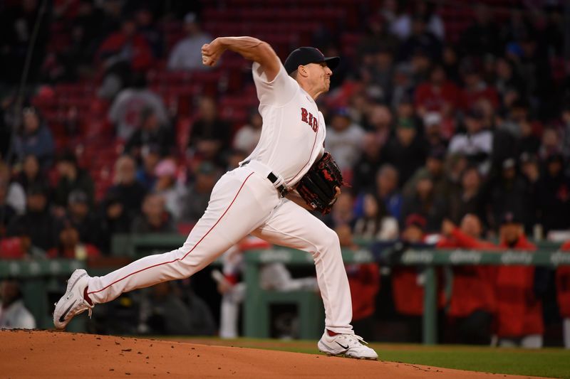 Apr 4, 2023; Boston, Massachusetts, USA;  Boston Red Sox starting pitcher Nick Pivetta (37) pitches during the first inning against the Pittsburgh Pirates at Fenway Park. Mandatory Credit: Bob DeChiara-USA TODAY Sports