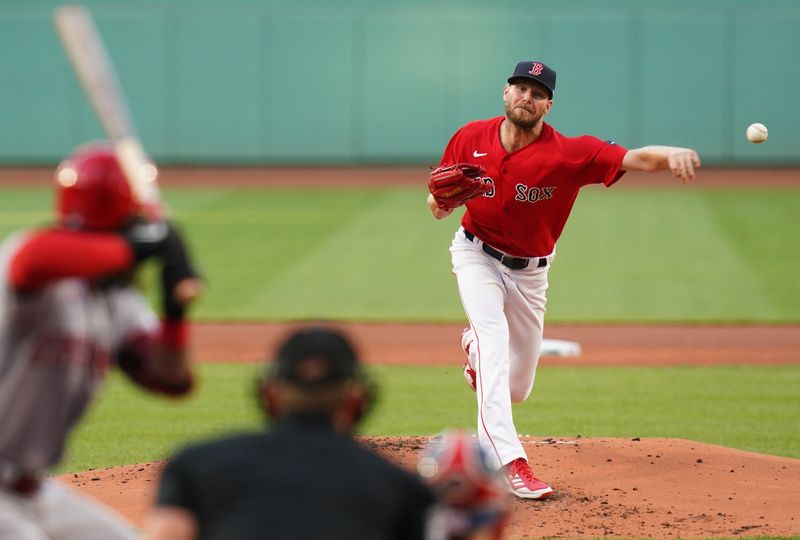 Jun 1, 2023; Boston, Massachusetts, USA; Boston Red Sox starting pitcher Chris Sale (41) throws a pitch against the Cincinnati Reds in the first inning at Fenway Park. Mandatory Credit: David Butler II-USA TODAY Sports