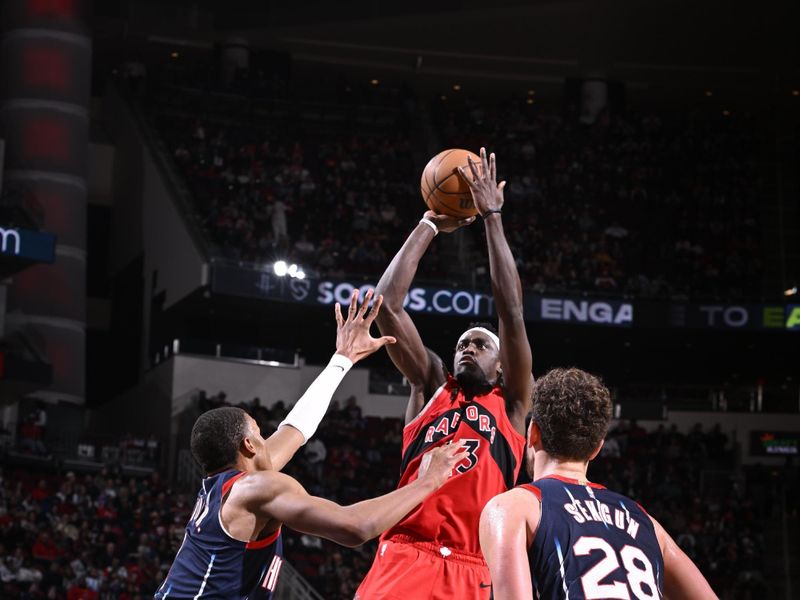 HOUSTON, TX - FEBRUARY 3: Pascal Siakam #43 of the Toronto Raptors shoots the ball during the game against the Houston Rockets on February 3, 2023 at the Toyota Center in Houston, Texas. NOTE TO USER: User expressly acknowledges and agrees that, by downloading and or using this photograph, User is consenting to the terms and conditions of the Getty Images License Agreement. Mandatory Copyright Notice: Copyright 2023 NBAE (Photo by Logan Riely/NBAE via Getty Images)