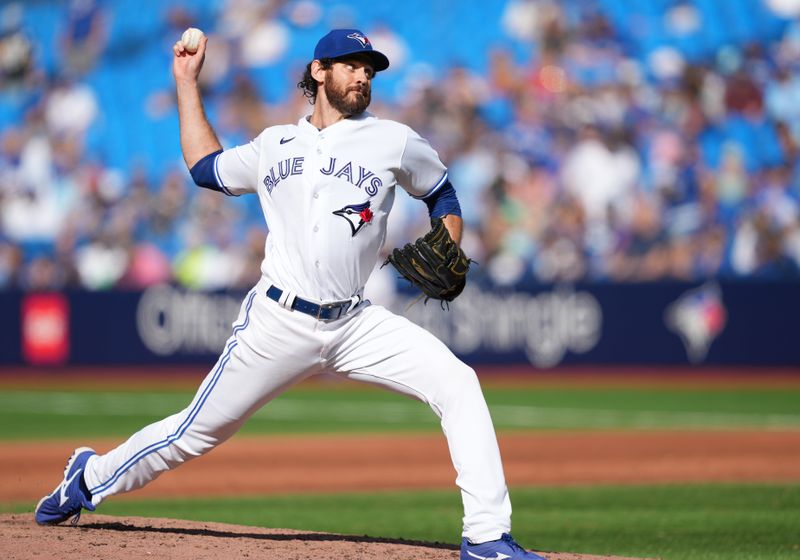 Sep 10, 2023; Toronto, Ontario, CAN; Toronto Blue Jays relief pitcher Jordan Romano (68) throws a pitch against the Kansas City Royals during the ninth inning at Rogers Centre. Mandatory Credit: Nick Turchiaro-USA TODAY Sports