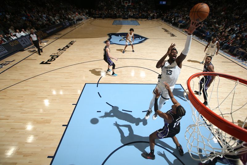 MEMPHIS, TN - DECEMBER 5: Jaren Jackson Jr. #13 of the Memphis Grizzlies shoots the ball during the game against the Sacramento Kings on December 5, 2024 at FedExForum in Memphis, Tennessee. NOTE TO USER: User expressly acknowledges and agrees that, by downloading and or using this photograph, User is consenting to the terms and conditions of the Getty Images License Agreement. Mandatory Copyright Notice: Copyright 2024 NBAE (Photo by Joe Murphy/NBAE via Getty Images)