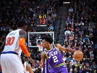 SALT LAKE CITY, UT - DECEMBER 13:  Colin Sexton #2 of the Utah Jazz handles the ball during the game  on December 13, 2023 at vivint.SmartHome Arena in Salt Lake City, Utah. NOTE TO USER: User expressly acknowledges and agrees that, by downloading and or using this Photograph, User is consenting to the terms and conditions of the Getty Images License Agreement. Mandatory Copyright Notice: Copyright 2023 NBAE (Photo by Melissa Majchrzak/NBAE via Getty Images)