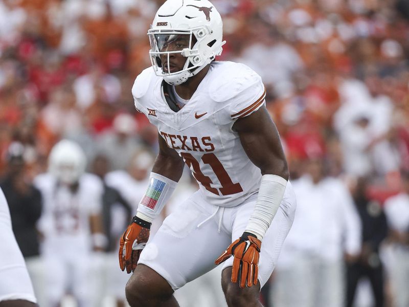 Oct 21, 2023; Houston, Texas, USA; Texas Longhorns linebacker Jaylan Ford (41) in action during the game against the Houston Cougars at TDECU Stadium. Mandatory Credit: Troy Taormina-USA TODAY Sports