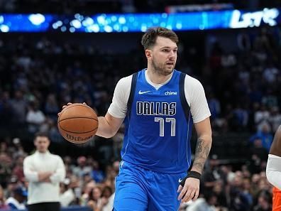 DALLAS, TX - DECEMBER 2: Luka Doncic #77 of the Dallas Mavericks handles the ball during the game  on December 2, 2023 at the American Airlines Center in Dallas, Texas. NOTE TO USER: User expressly acknowledges and agrees that, by downloading and or using this photograph, User is consenting to the terms and conditions of the Getty Images License Agreement. Mandatory Copyright Notice: Copyright 2023 NBAE (Photo by Glenn James/NBAE via Getty Images)