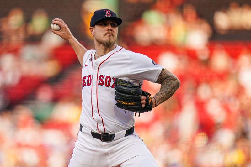 Jun 13, 2024; Boston, Massachusetts, USA; Boston Red Sox starting pitcher Tanner Houck (89) throws a pitch against the Philadelphia Phillies in the first inning at Fenway Park. Mandatory Credit: David Butler II-USA TODAY Sports