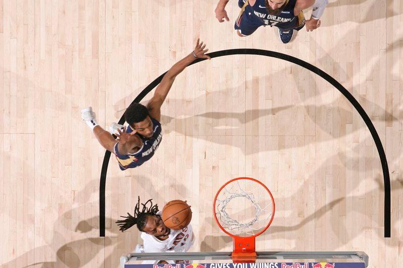 NEW ORLEANS, LA - MARCH 13: Darius Garland #10 of the Cleveland Cavaliers drives to the basket during the game against the New Orleans Pelicans on March 13, 2024 at the Smoothie King Center in New Orleans, Louisiana. NOTE TO USER: User expressly acknowledges and agrees that, by downloading and or using this Photograph, user is consenting to the terms and conditions of the Getty Images License Agreement. Mandatory Copyright Notice: Copyright 2024 NBAE (Photo by Layne Murdoch Jr./NBAE via Getty Images)