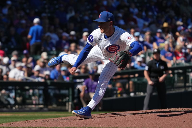 Feb 21, 2026; Mesa, Arizona, USA; Chicago Cubs assistant pitching coach Casey Jacobson (86) throws against the Texas Rangers in the second inning at Sloan Park. Mandatory Credit: Rick Scuteri-Imagn Images