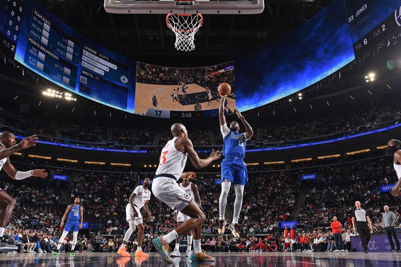 INGLEWOOD, CA - OCTOBER 14: Naji Marshall #13 of the Dallas Mavericks shoots the ball during the game against the LA Clippers on October 14, 2024 at Intuit Dome in Los Angeles, California. NOTE TO USER: User expressly acknowledges and agrees that, by downloading and/or using this Photograph, user is consenting to the terms and conditions of the Getty Images License Agreement. Mandatory Copyright Notice: Copyright 2024 NBAE (Photo by Juan Ocampo/NBAE via Getty Images)